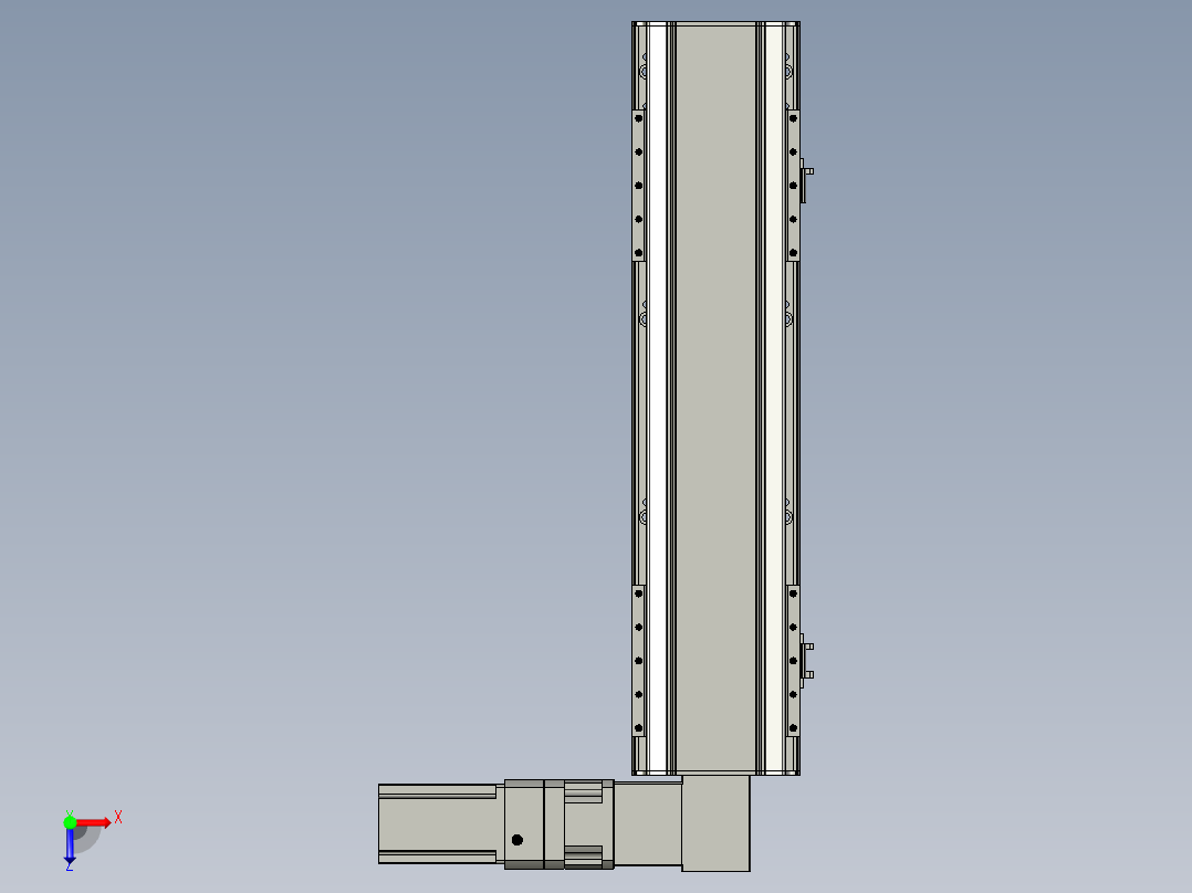 直线模组LHB17-L40-S450-R(B)设计图纸俯视图