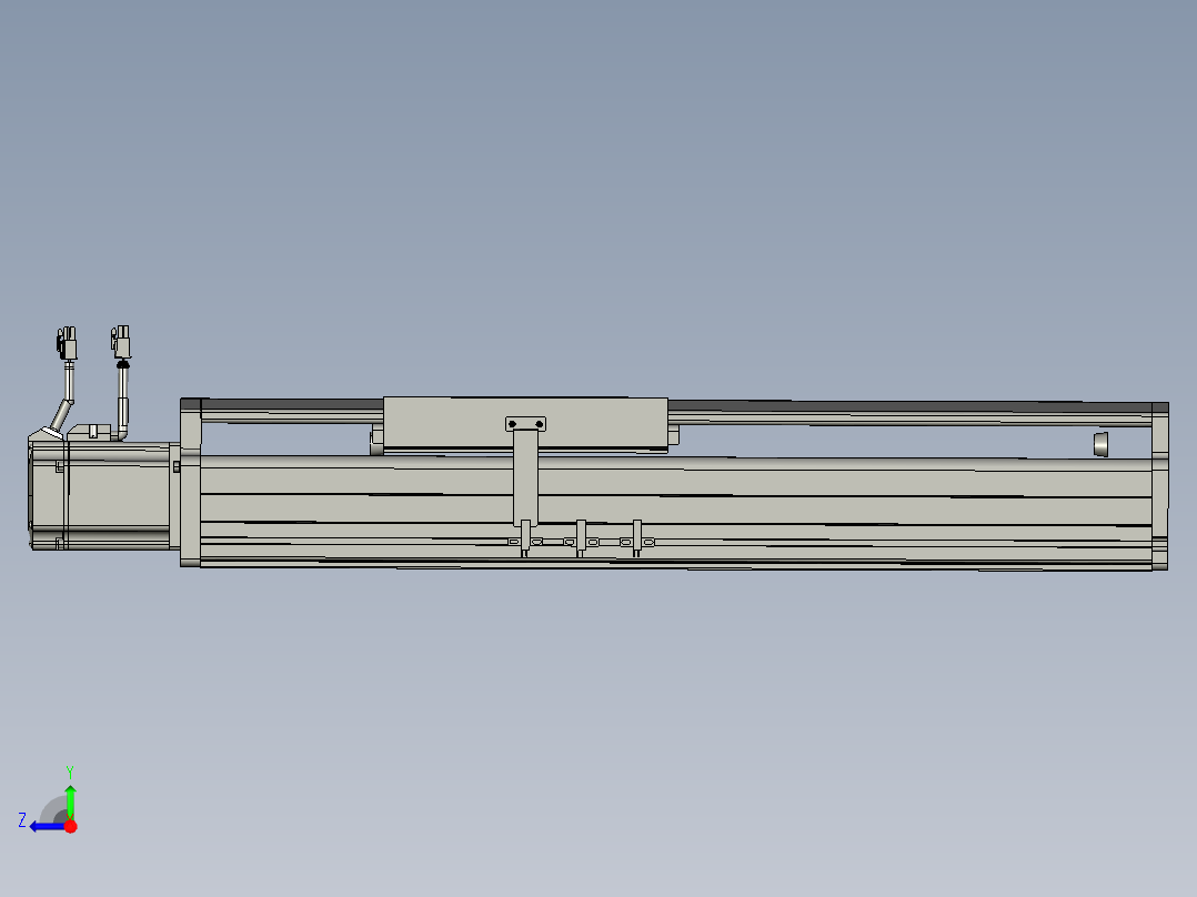 东锦丝杆传动-直线滑台模组DH210-C-L10-S300-BC-P750W-C3右视图