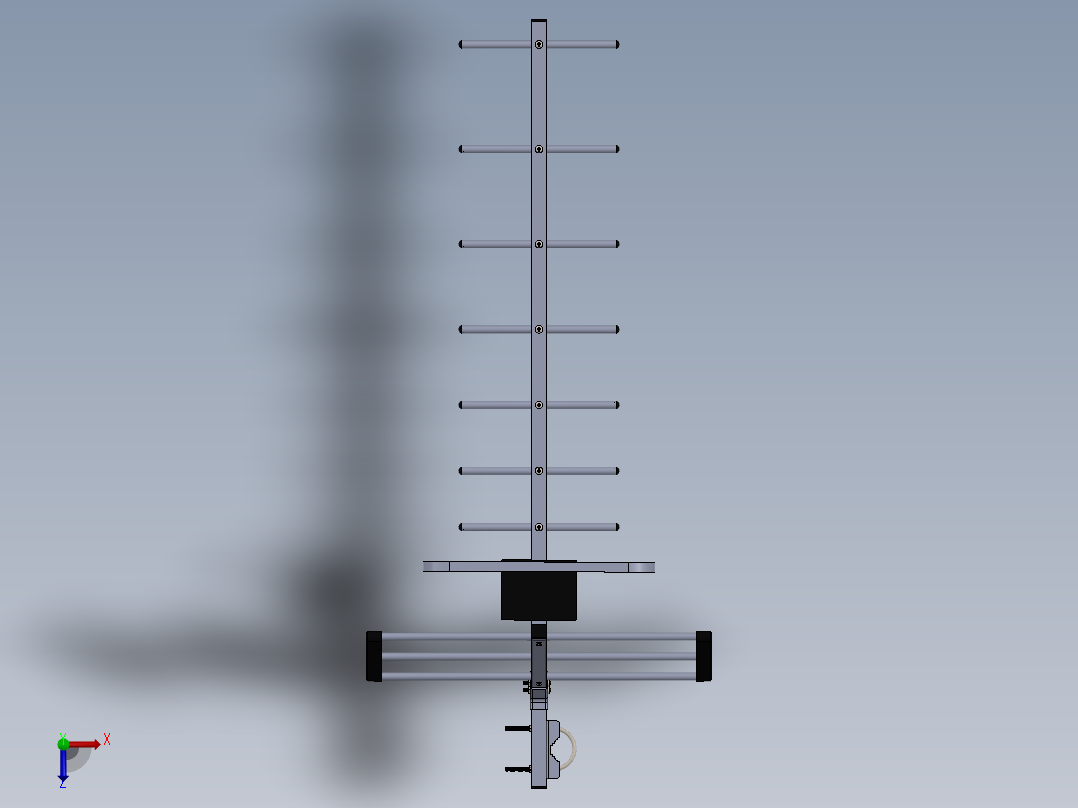 高清电视天线俯视图