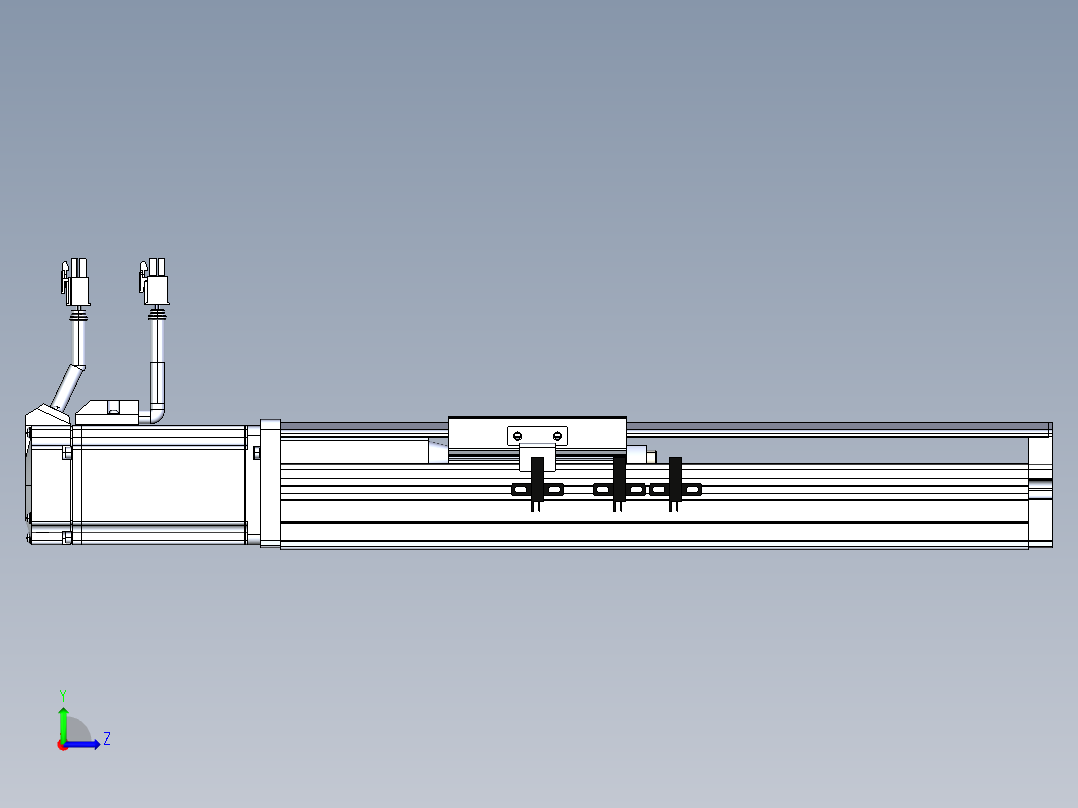 东锦丝杆传动-直线滑台模组DH102-C-L10-S150-BC-P400W-C3左视图