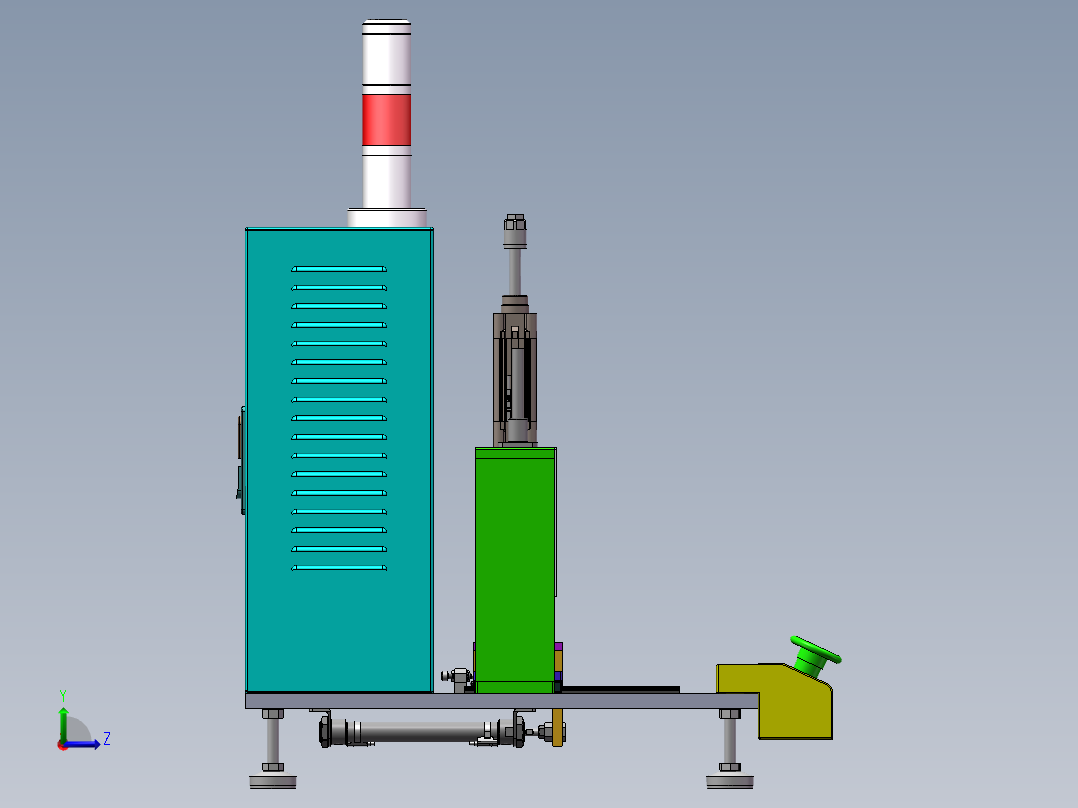 电子产品热熔机左视图