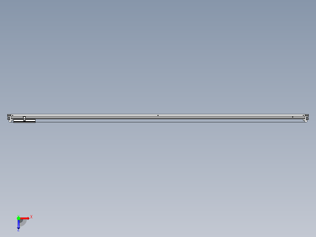 威洛博VL系列直线电机模组-VL14S3-S2600俯视图