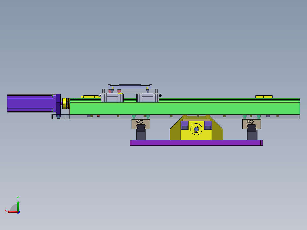 高精度X-Y滑台组件后视图