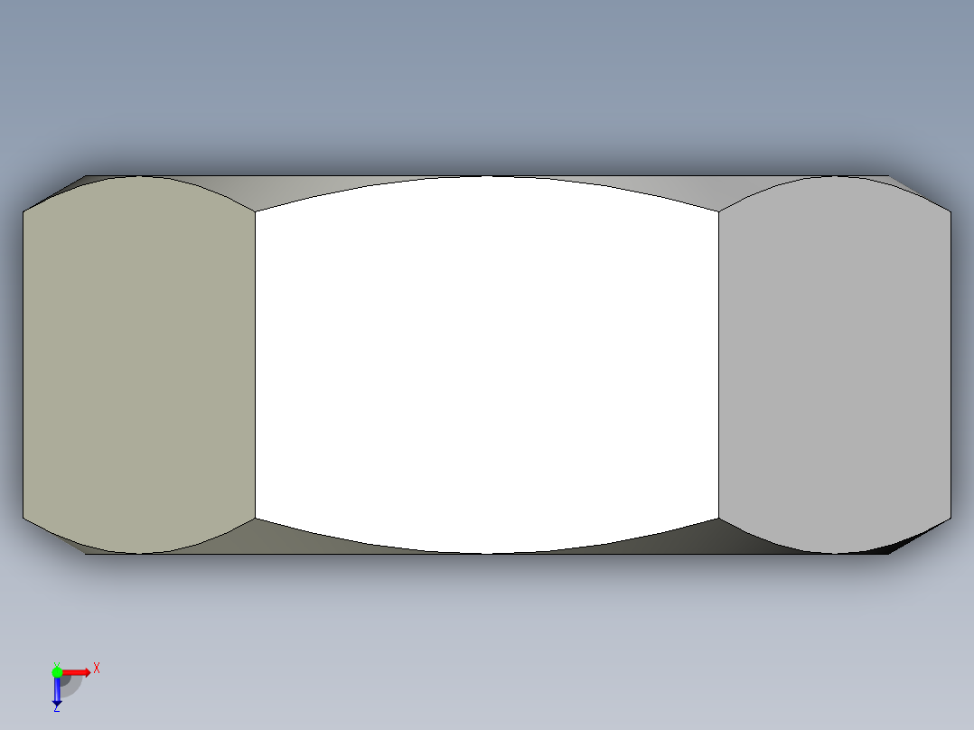 DIN 934 螺母-M10 Nut.STEP俯视图