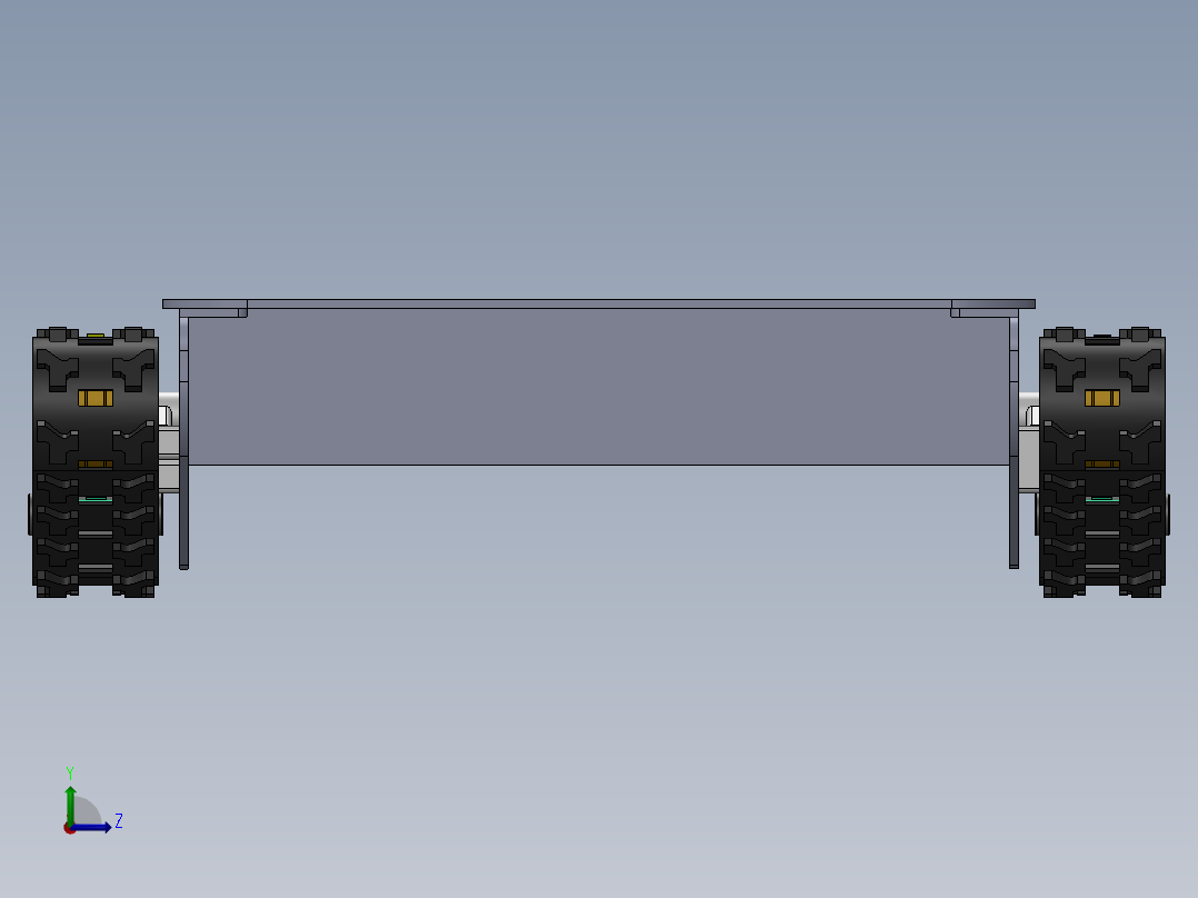 沙漠草方格铺草小车结构设计与控制含三维模型二维图说明书左视图