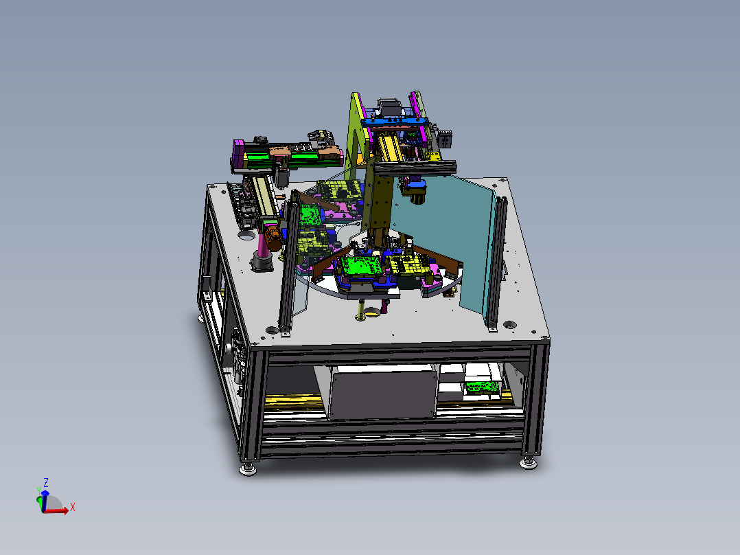 四工位人工上料热铆机sw22可编辑