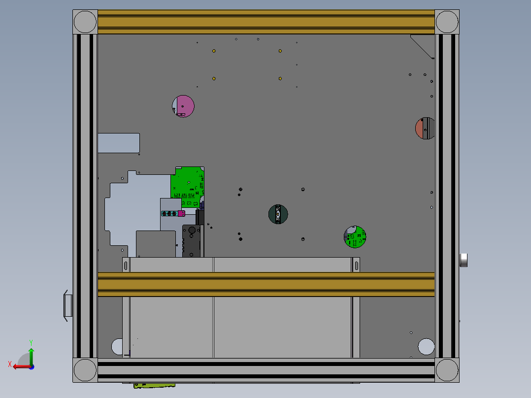 四工位人工上料热铆机sw22可编辑后视图