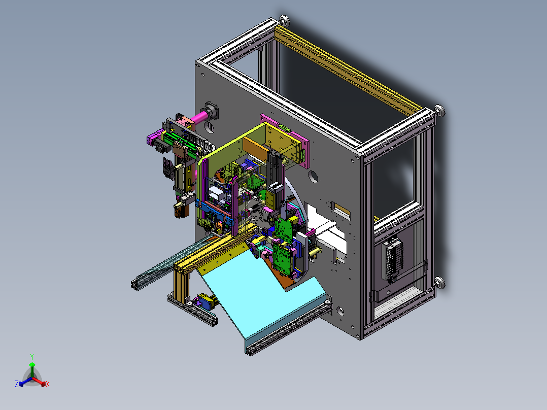 四工位人工上料热铆机sw22可编辑正等轴测图