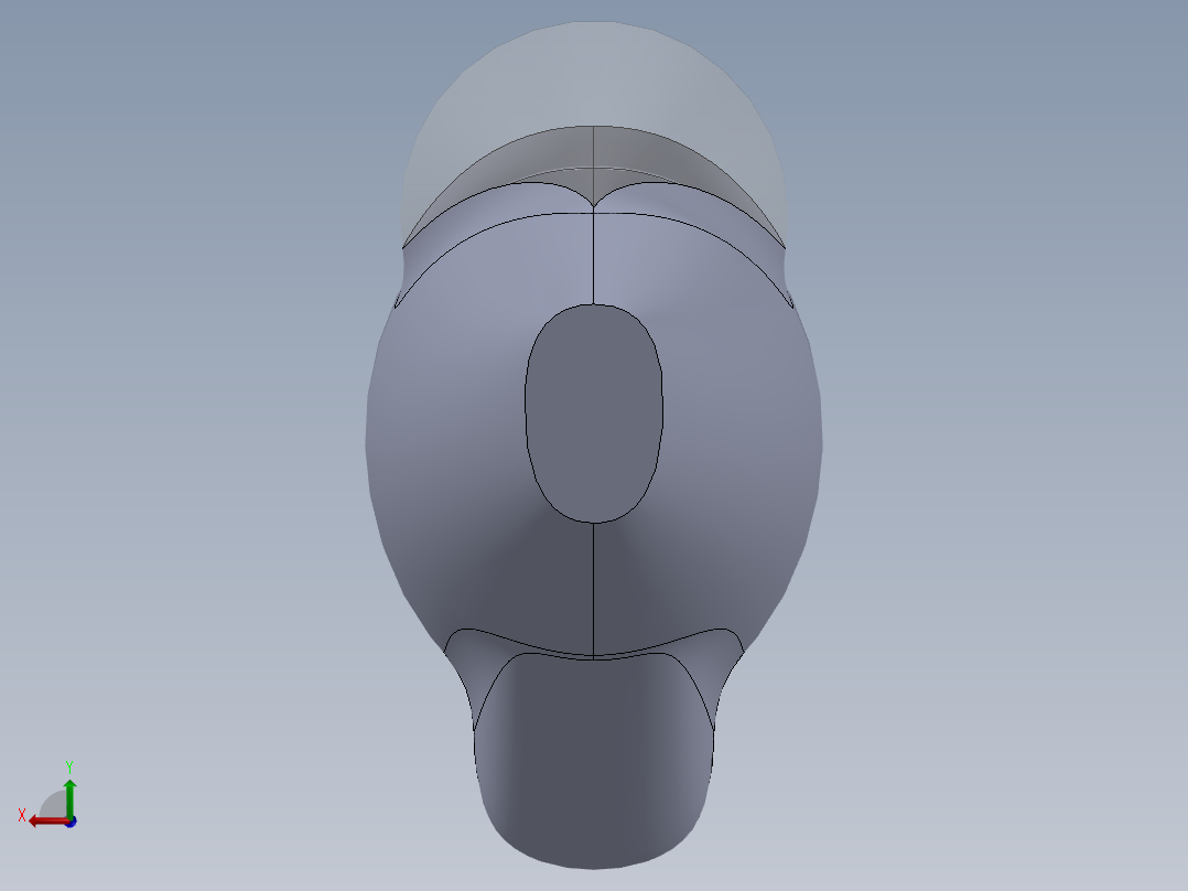 螺旋桨飞机3D模型后视图