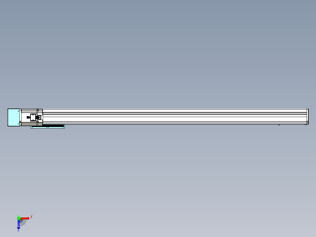 威洛博VC丝杆传动-无尘环境VC14-Lxx-C-S1100-BR-ZP75-C3俯视图