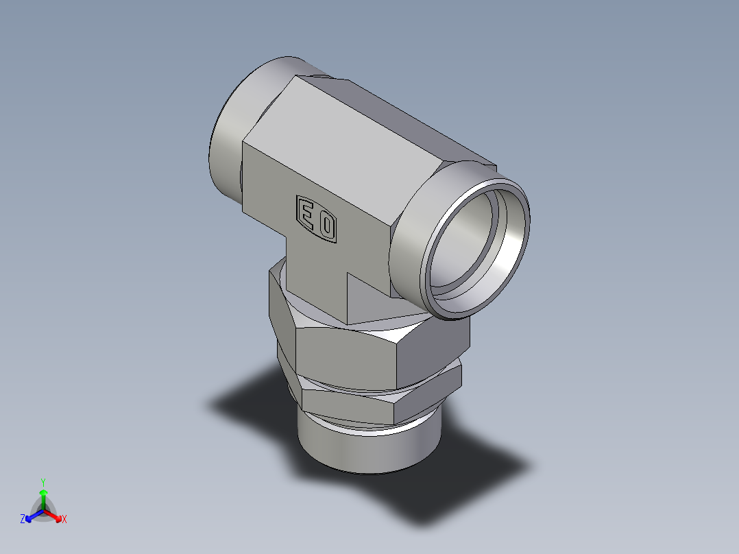 卡套式工业通用硬管接头EO_Assembled_adjustable_standpipe_branch_tee_EVT42LMOMD71