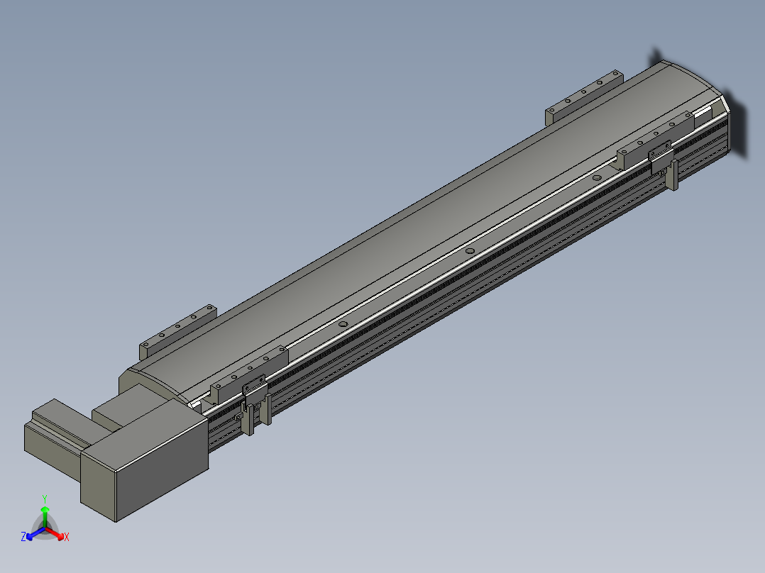 直线模组WG-LHB12-S600-BR设计图纸正等轴测图