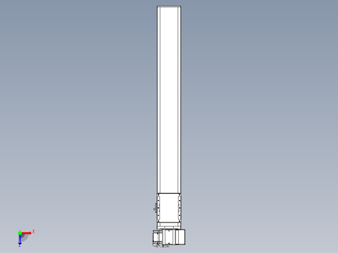 同步带全封闭直线模组TPA-HCB-105D-90-L750-RP-Y-P20-N3俯视图