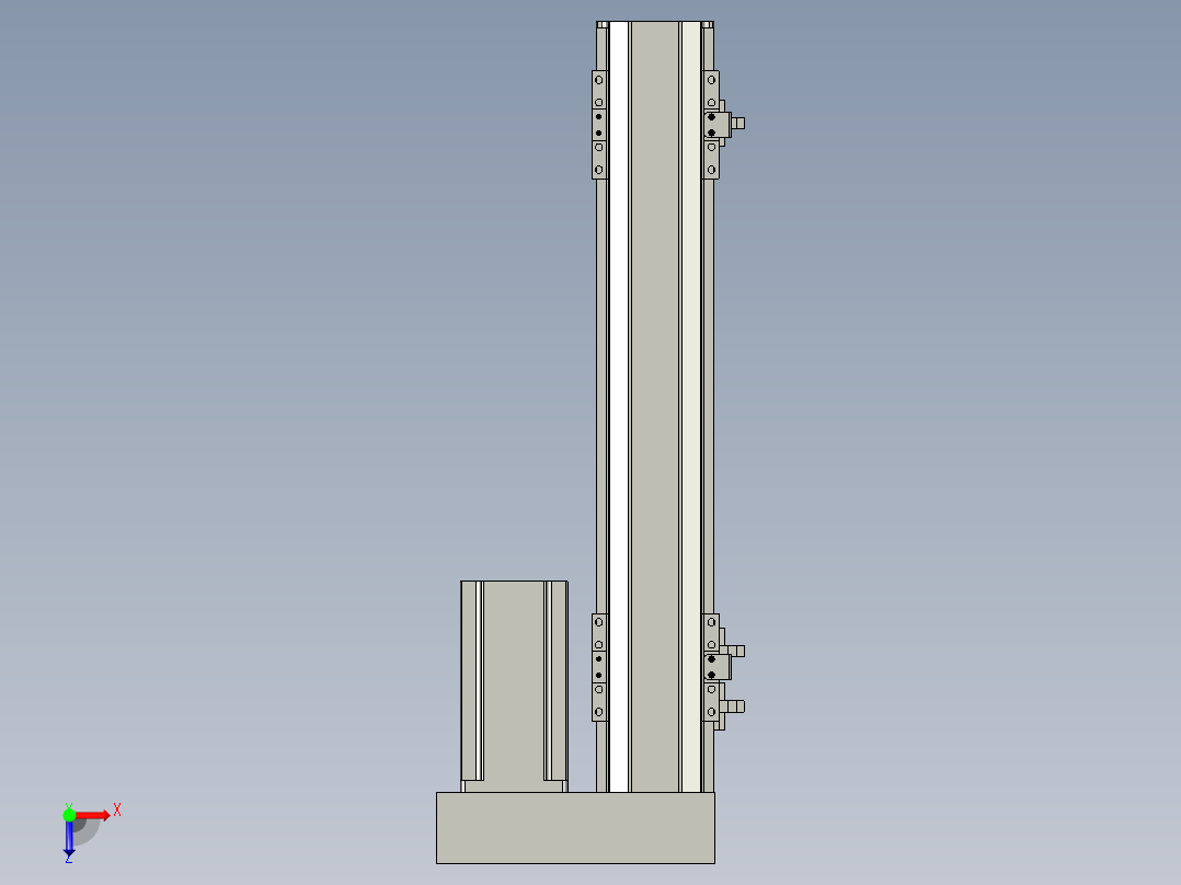 直线模组LHA6-S300-R-200W(16丝杆)设计图纸俯视图