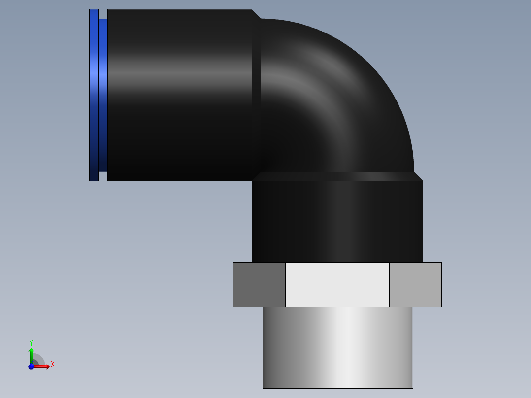 Ø12 x 3-8G COTOVELO 90° MACHO GIRAT. (C02471238)前视图