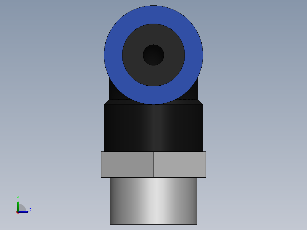Ø12 x 3-8G COTOVELO 90° MACHO GIRAT. (C02471238)左视图