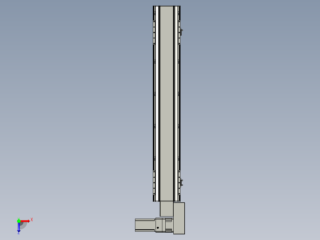 直线模组LHB17-L40-S900-BR设计图纸俯视图