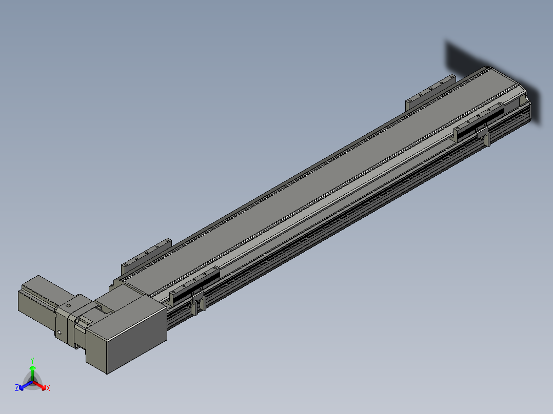 直线模组LHB17-L40-S900-BR设计图纸正等轴测图