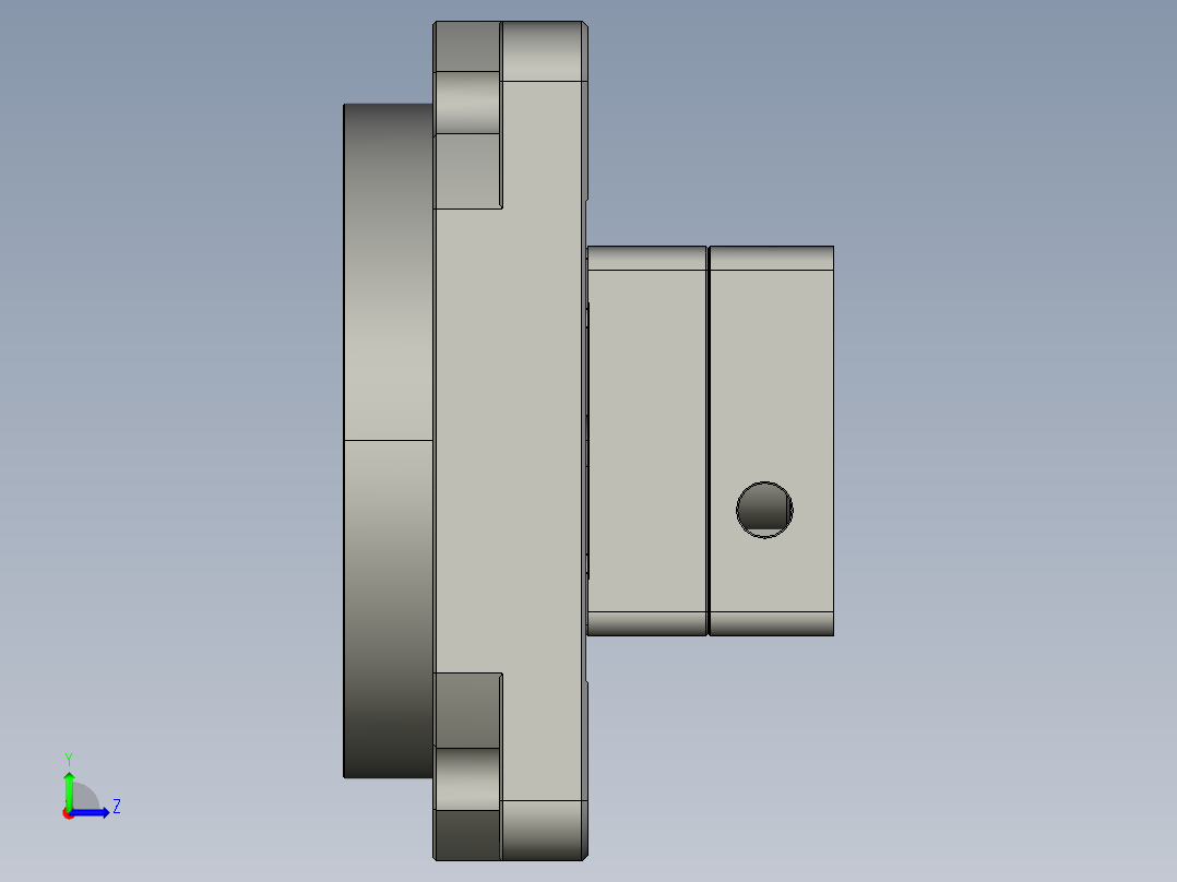 中空旋转平台KFN280-10无齿轮箱左视图