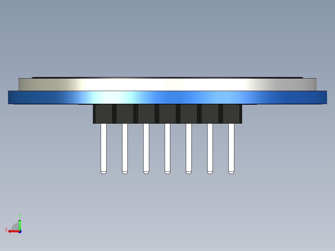 1.28 英寸圆形 TFT LCD 显示屏4 线 SPI 接口后视图