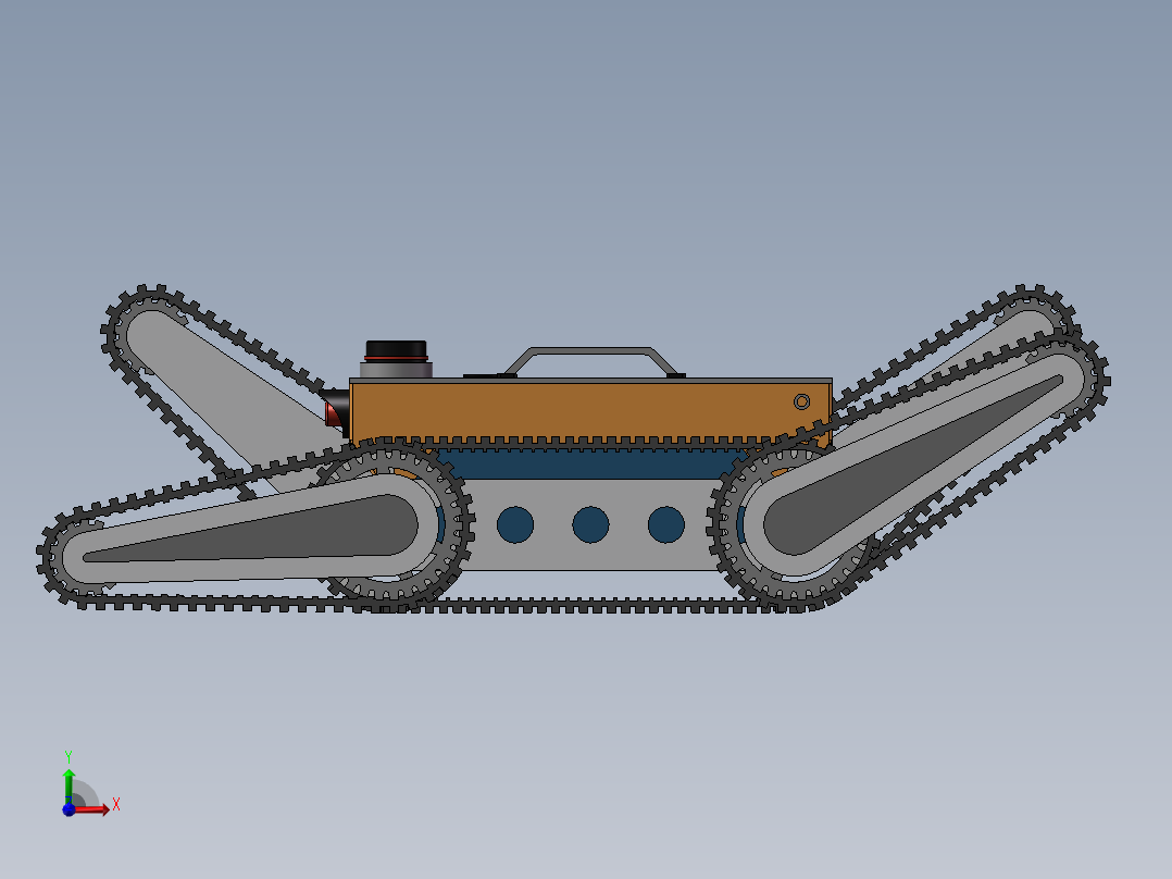 极限地形爬楼梯履带车