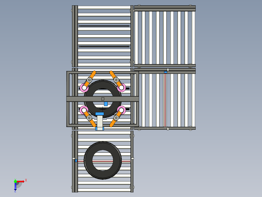 轮胎QC检测线俯视图