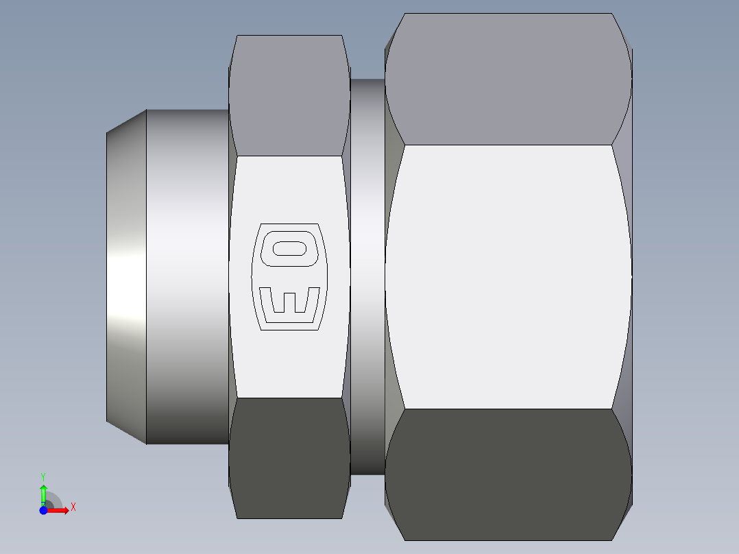 卡套式工业通用硬管接头EO_Weld_connector_AS38ZS前视图