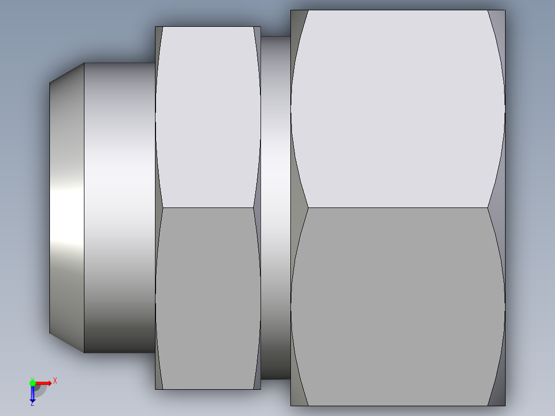 卡套式工业通用硬管接头EO_Weld_connector_AS38ZS俯视图