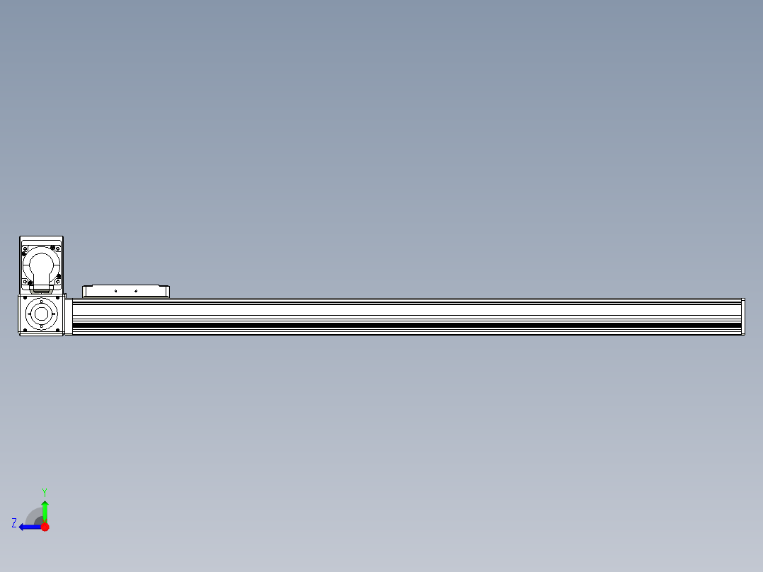 同步带全封闭直线模组TPA-HCB-105D-90-L800-LU-C-P20-N3右视图