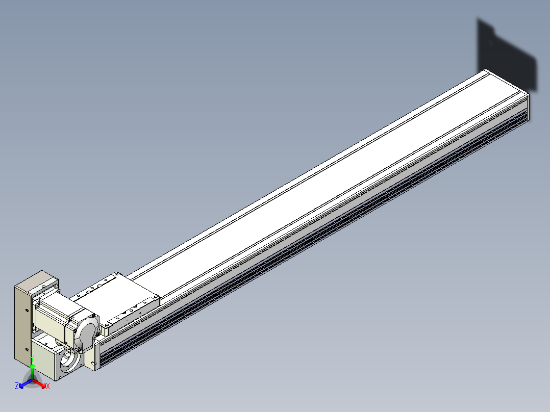 同步带全封闭直线模组TPA-HCB-105D-90-L800-LU-C-P20-N3正等轴测图