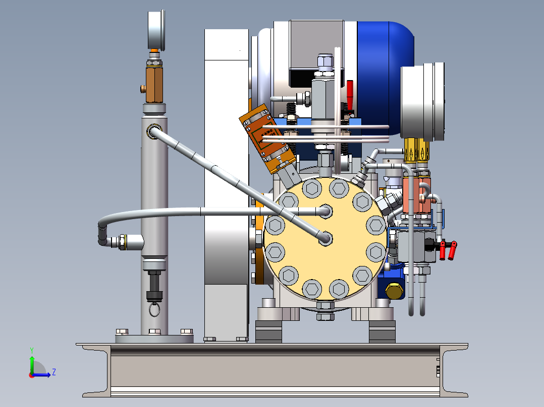 系列隔膜压缩机左视图