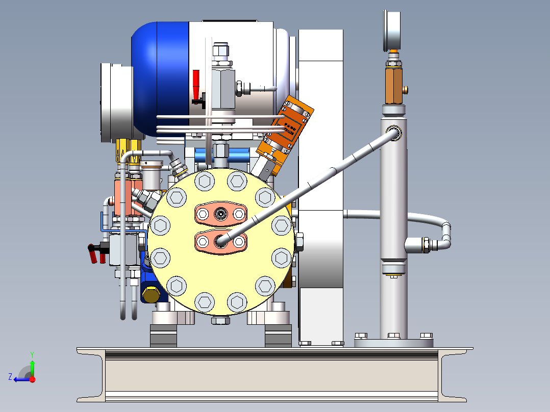 系列隔膜压缩机右视图