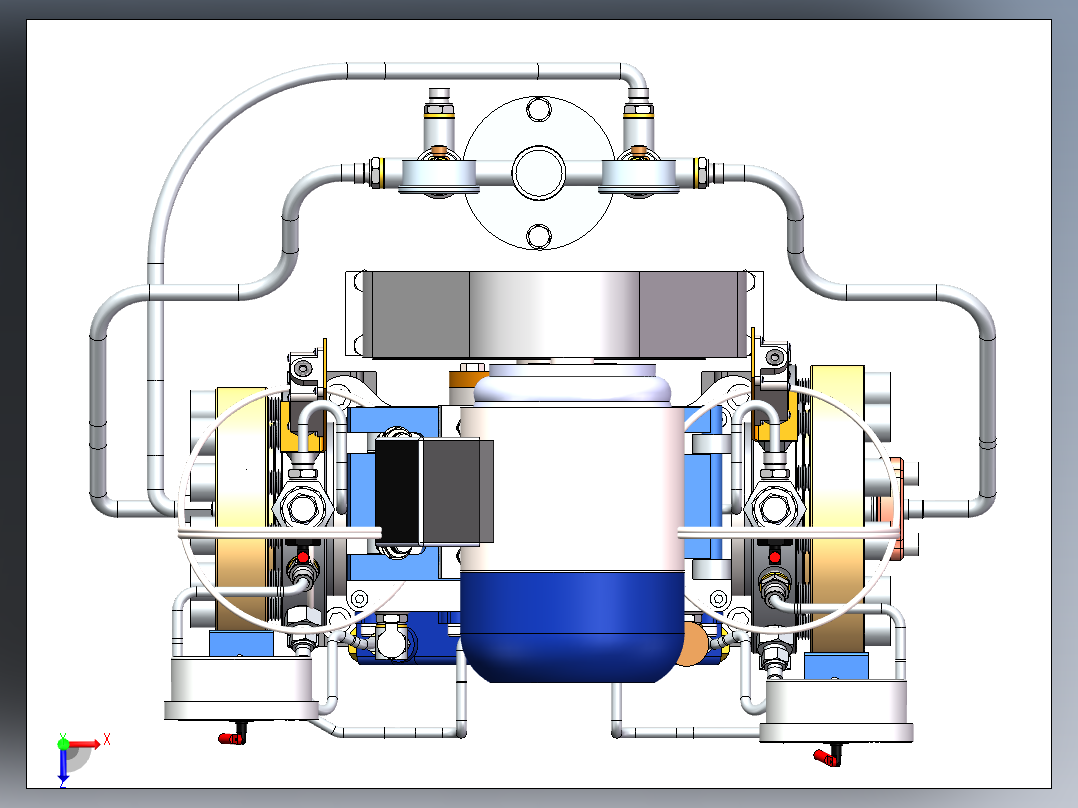 系列隔膜压缩机俯视图