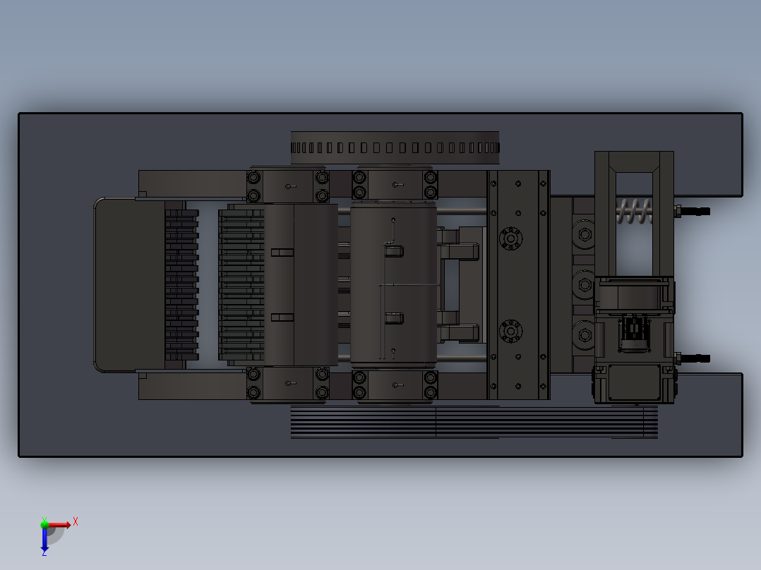B13-双肘颚式破碎机 3D模型俯视图