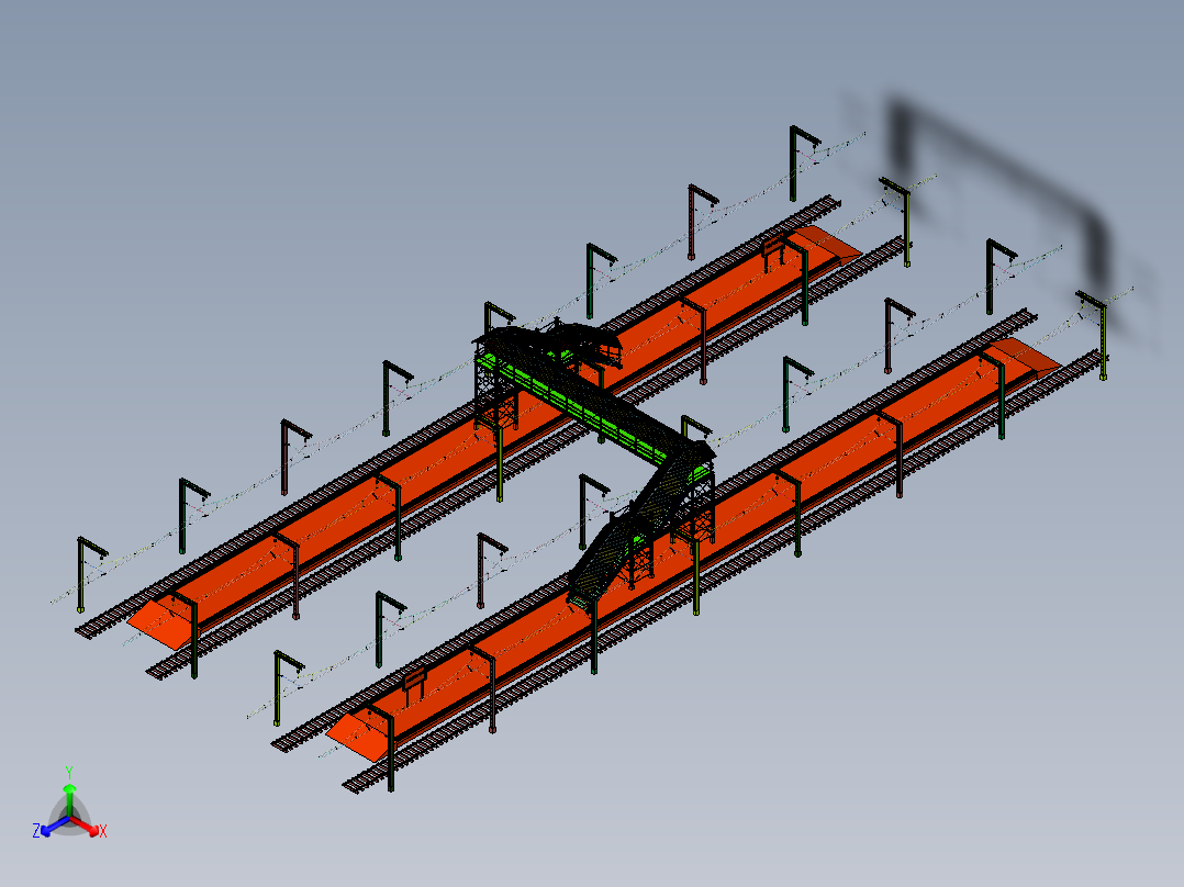 城市轨道交通架桥右视图