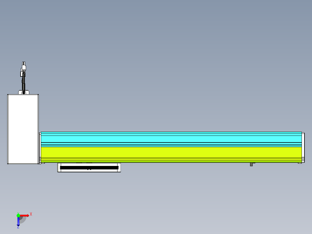 威洛博VBC同步带传动一无尘环境VBC17-L45-S450-BRD-ZP75-C3俯视图