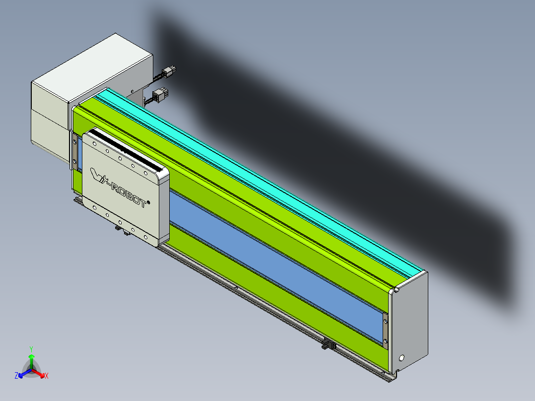 威洛博VBC同步带传动一无尘环境VBC17-L45-S450-BRD-ZP75-C3正等轴测图