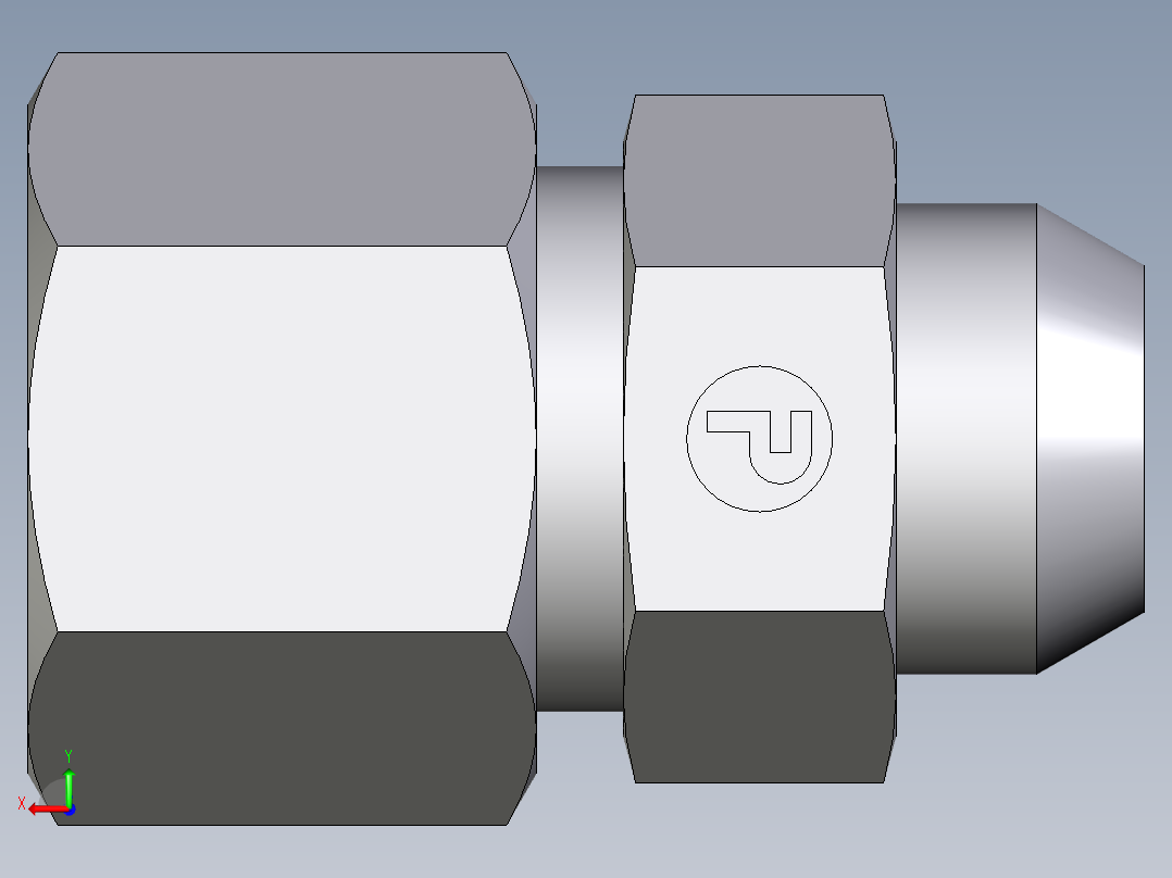 卡套式工业通用硬管接头EO_Weld_connector_AS14ZS71后视图