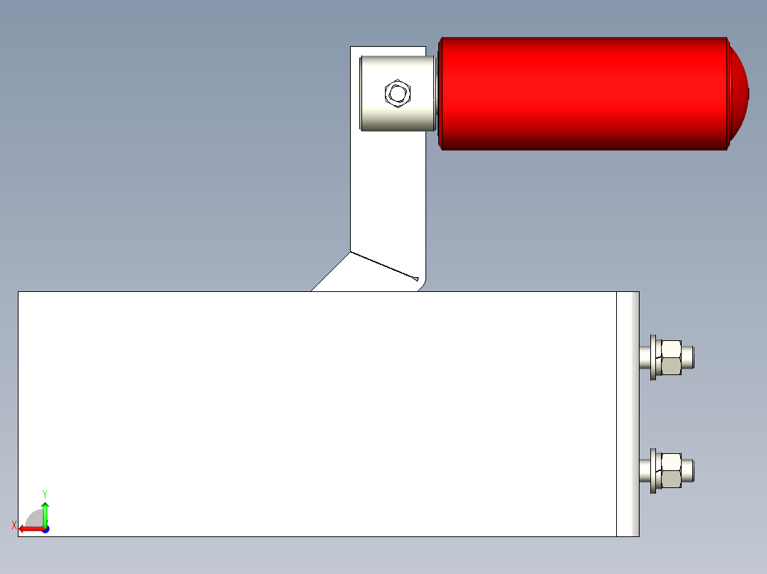 TD75型带式输送机平行下调心托辊组 TD1C6后视图