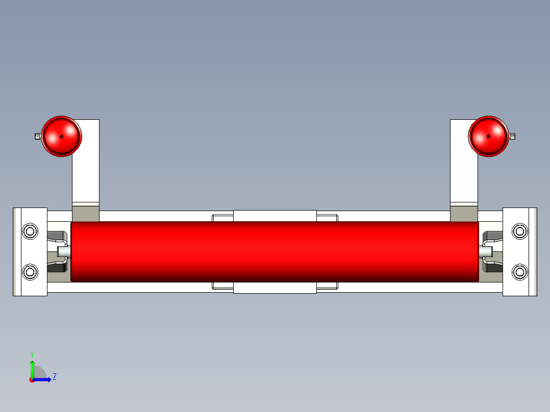 TD75型带式输送机平行下调心托辊组 TD1C6左视图