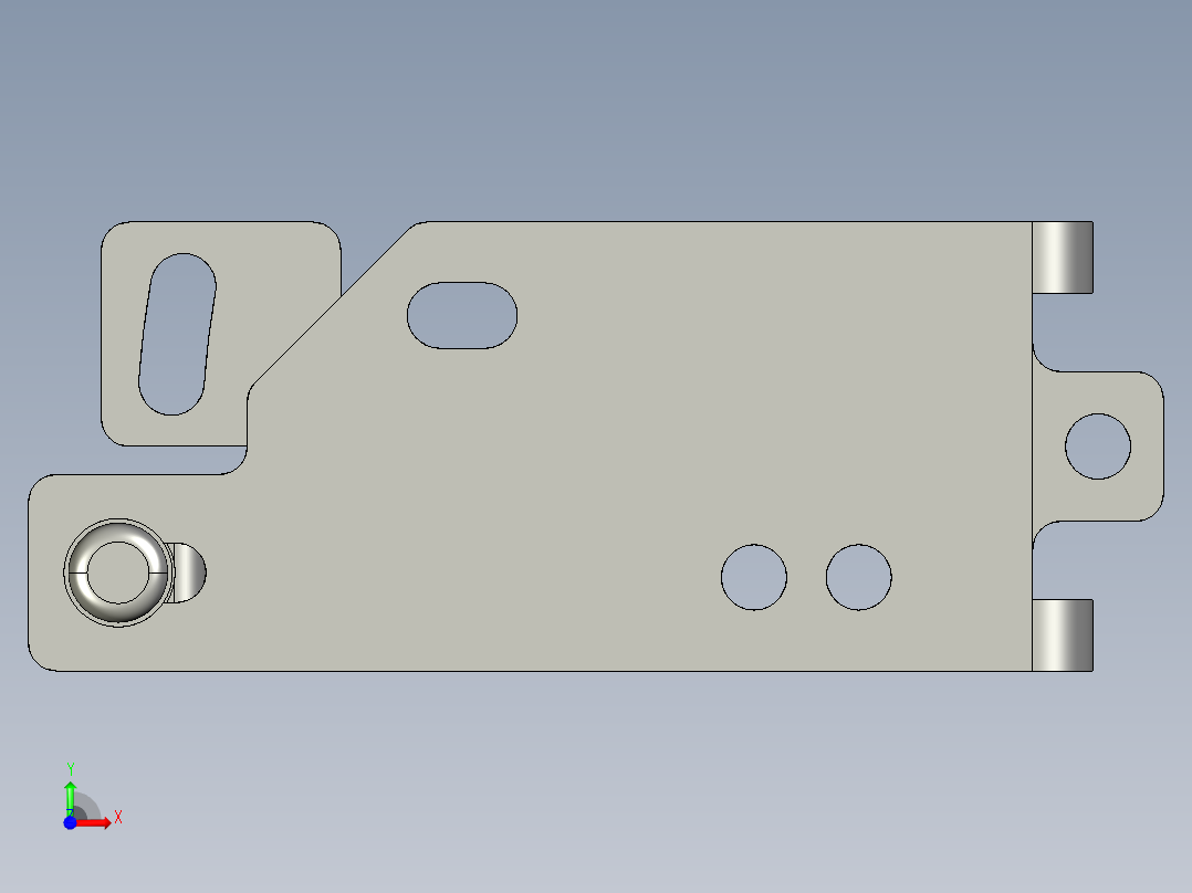 基恩士LV-H100bracket3_kc图纸模型前视图