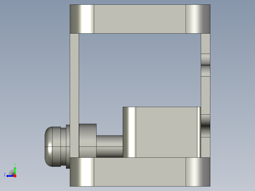 基恩士LV-H100bracket3_kc图纸模型右视图