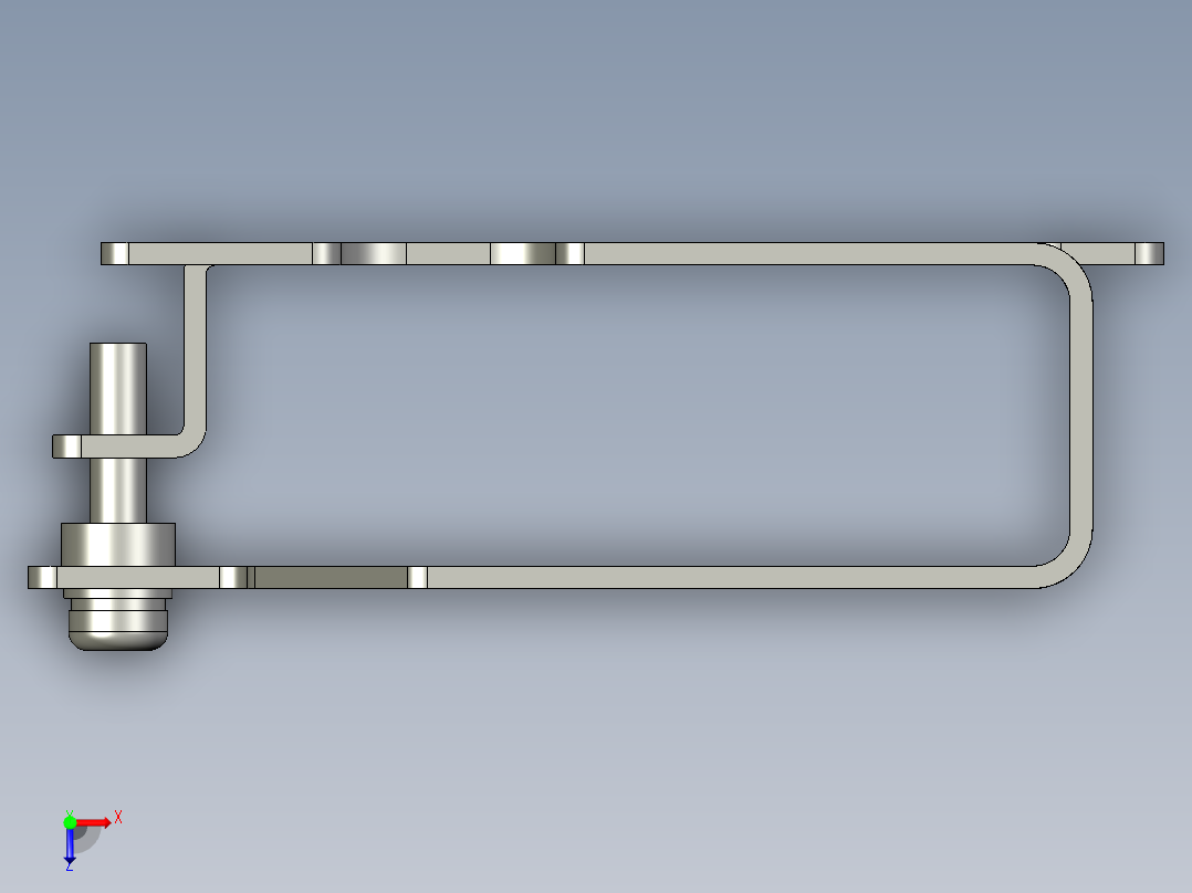基恩士LV-H100bracket3_kc图纸模型俯视图