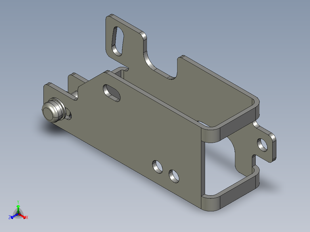 基恩士LV-H100bracket3_kc图纸模型正等轴测图
