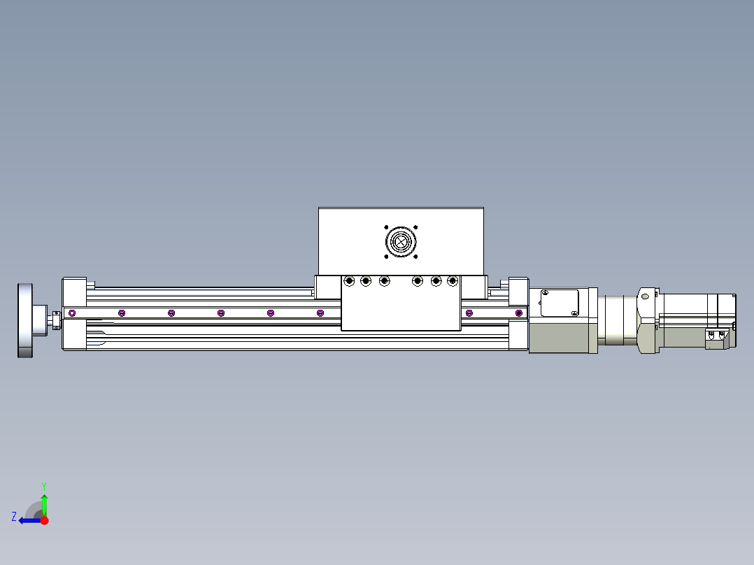 威洛博直线电机模组EB6ZR-L140-S240-LZ575K-Z575K-MS3右视图