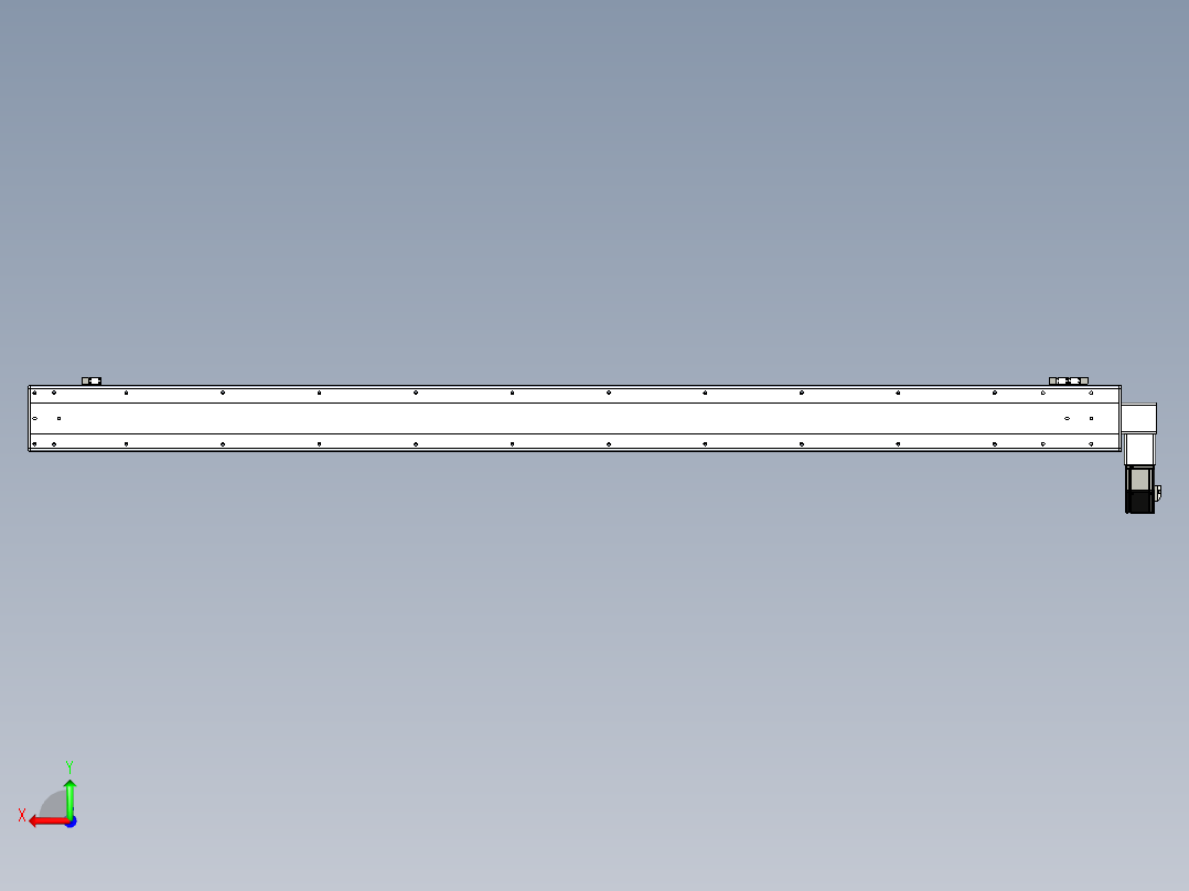 同步带滑台-半封闭B13-L90-S2000-L-P40-D3后视图