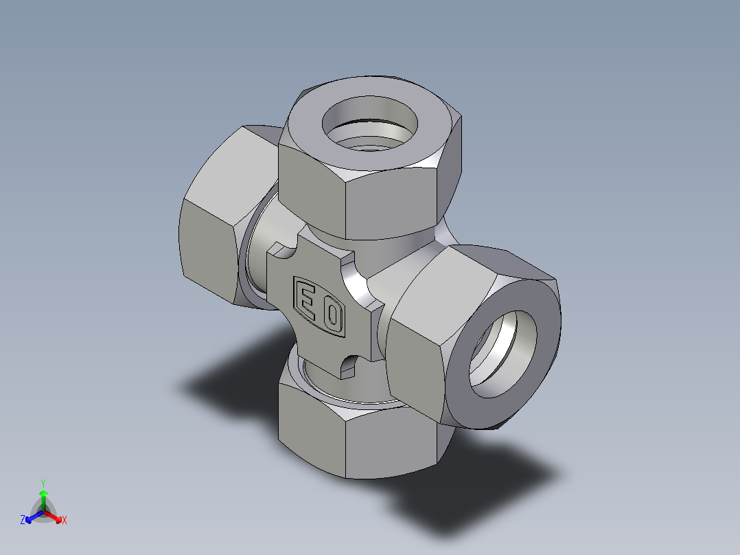 卡套式工业通用硬管接头EO_Union_cross_K28LCF