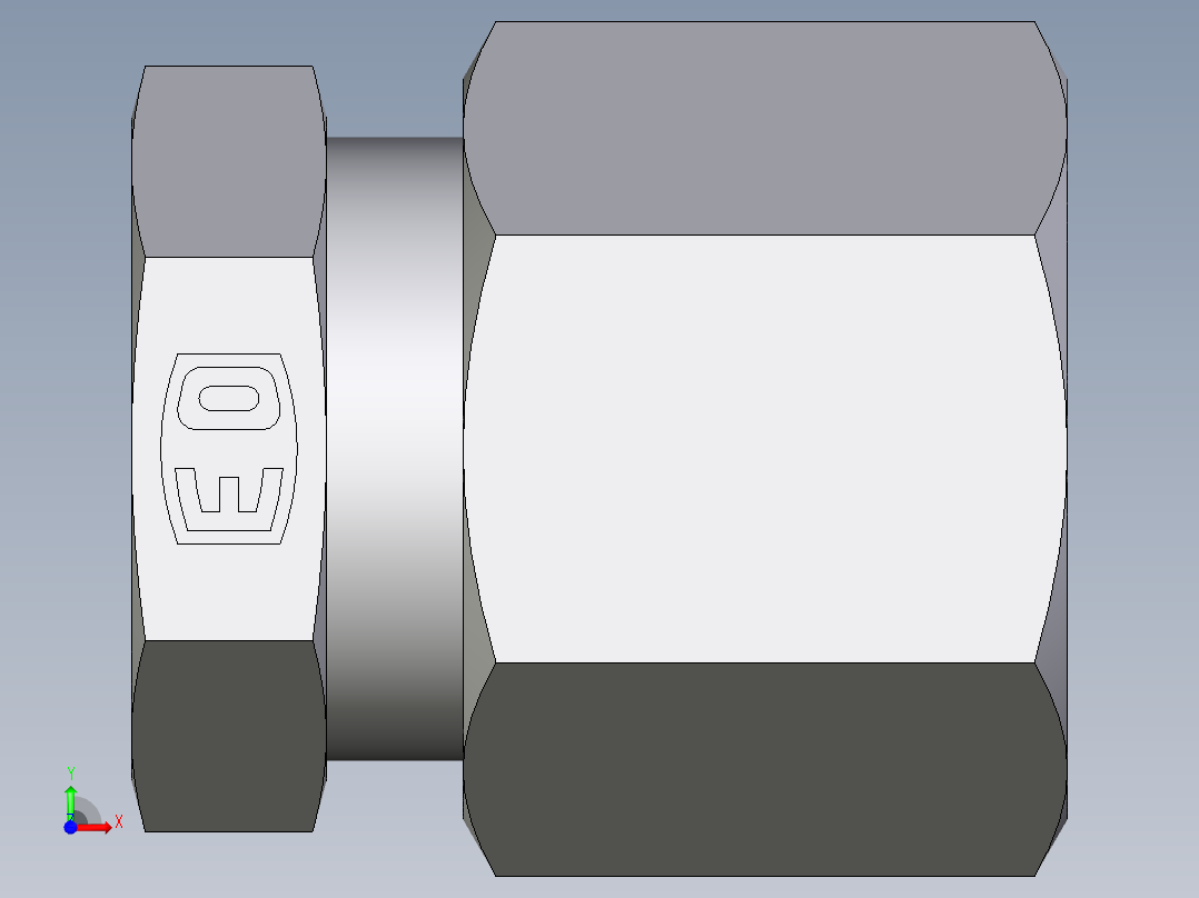 卡套式工业通用硬管接头EO_Blanking_plug_for_tube_ends_ROV10LCF前视图