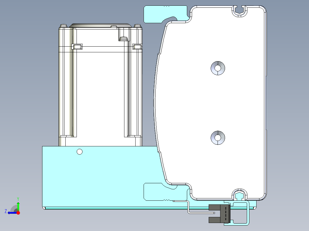 威洛博VBF同步带传动一般环境VBF14-L45-S1650-BLU-ZP40-C3右视图