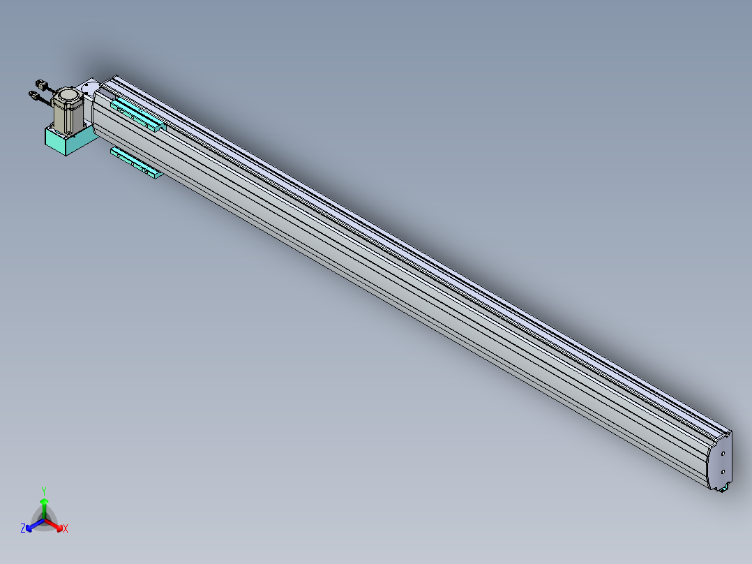 威洛博VBF同步带传动一般环境VBF14-L45-S1650-BLU-ZP40-C3正等轴测图